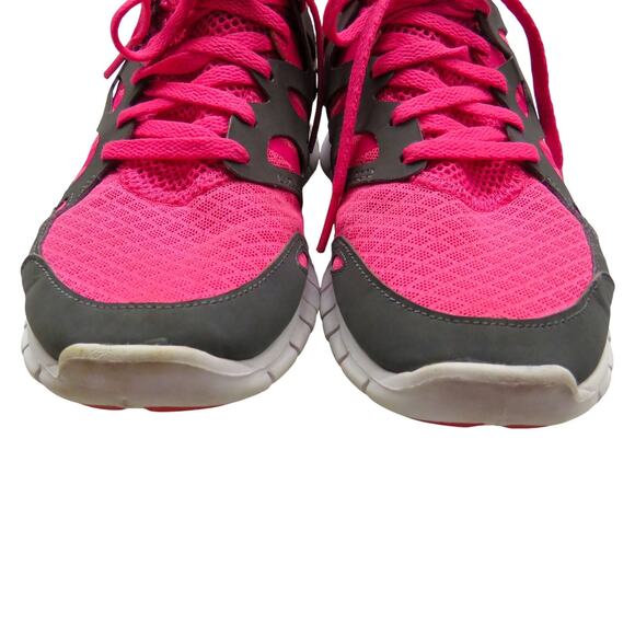 Nike Free Run 2 Neon Pink Sneakers Gray Running Sneakers Women's Size 7.5 - Picture 6 of 10